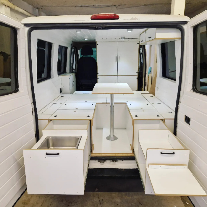 Mercedes Sprinter Camper Box | Modular Removable Camper Furniture Kit