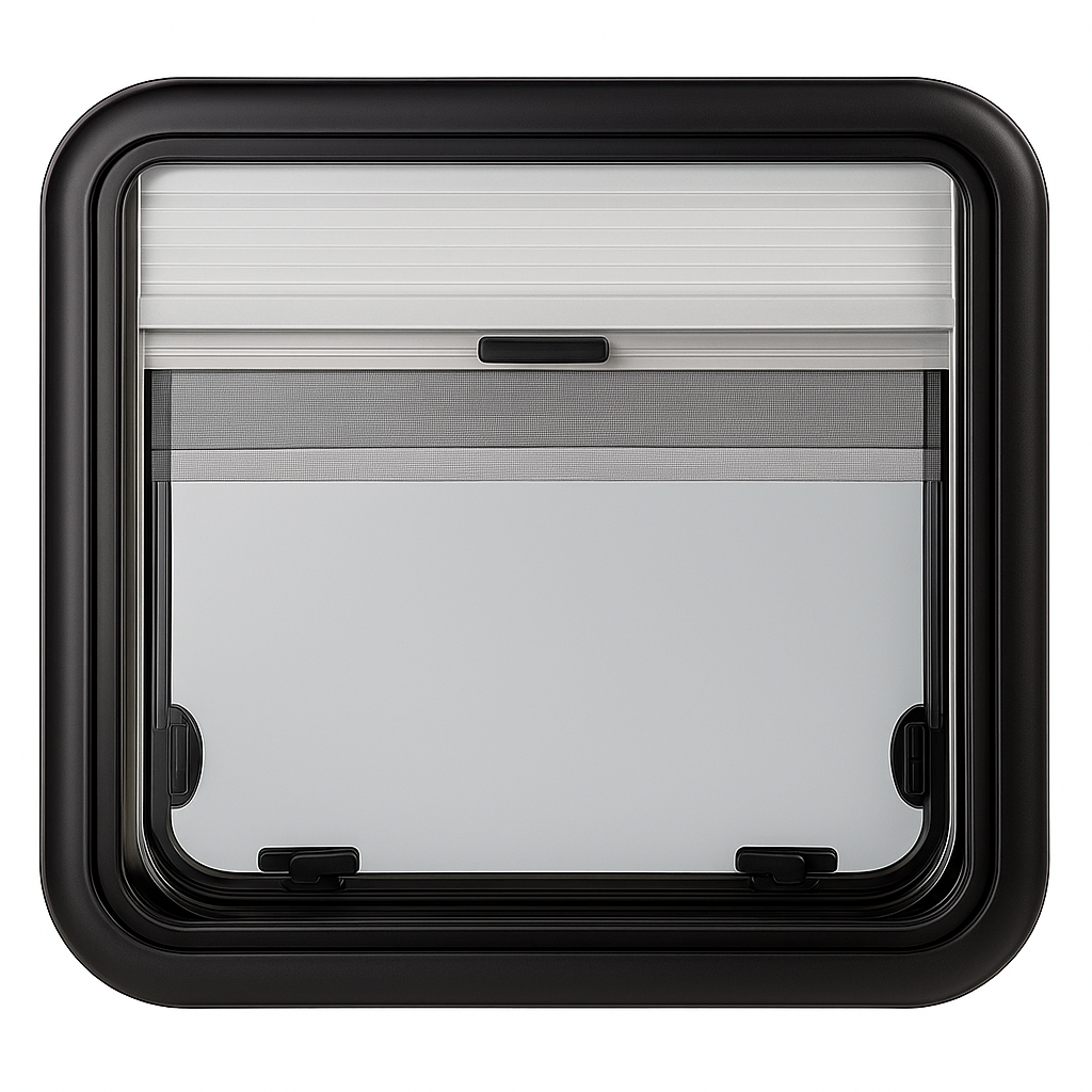 Ventana camper: Ventana corredera para furgoneta camper con mosquitera y oscurecedor integrados